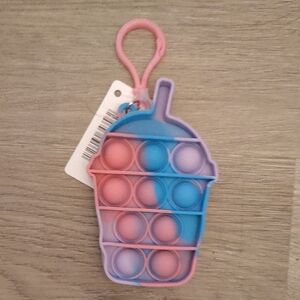 $6🌀🆕Pink Blue Frappe Pop Bag Charm Keychain